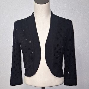 Eliza J Black Sequin Bolero